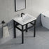 Dowell 24" Bathroom Basin Stand Black Pedestal - 7003 Series