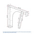 Dowell Universal ADA Vanity Bracket Heavy-Duty Commercial Bracket Floating Medical Support Bracket with/without Arm Metal Brackets Suitable for Restroom Vanities, Shelving Units & Work Desks - 7008 Series