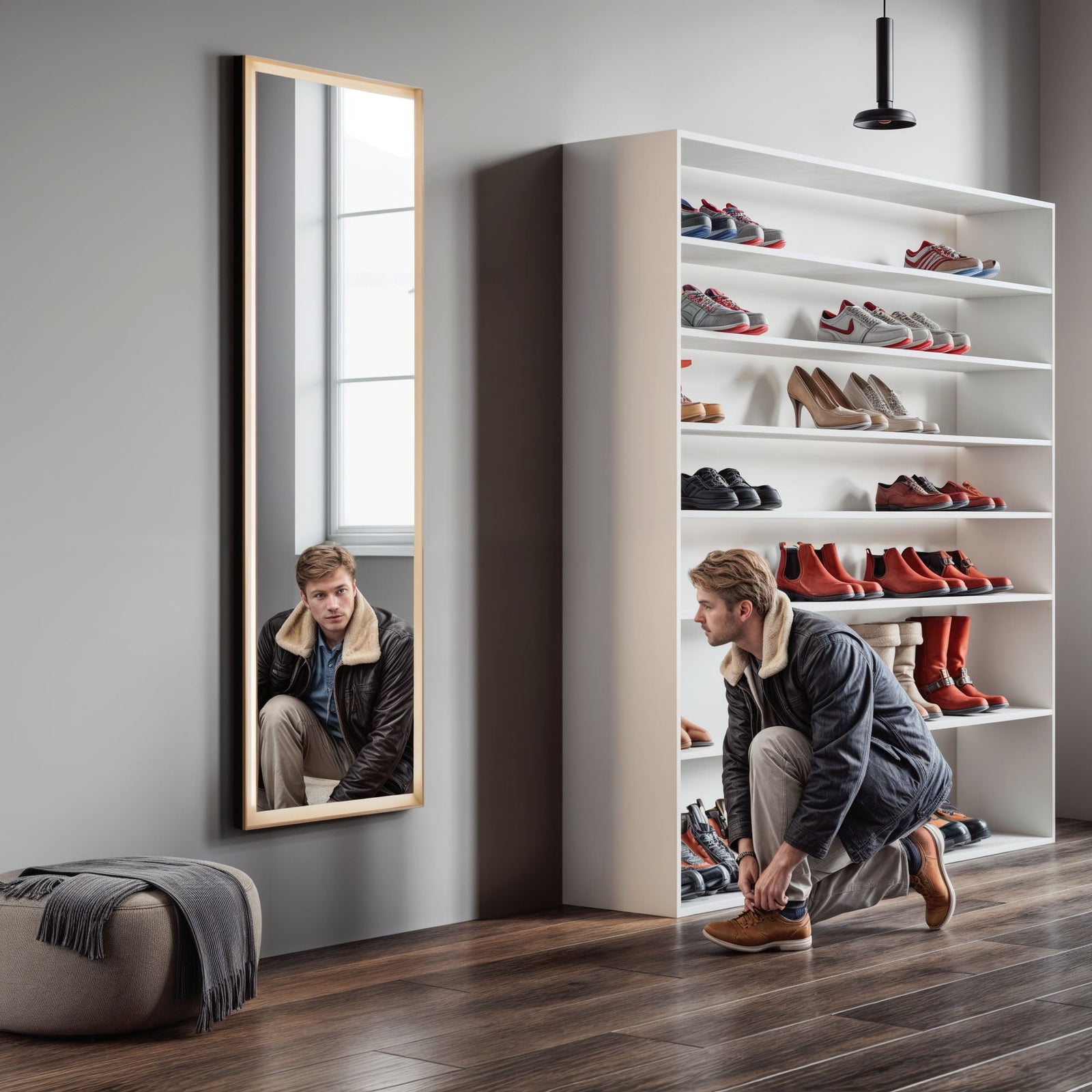 Dowell LED Wall Mirror with Black Aluminum Frame - Bathroom, Living Room, Bedroom, Lobby - 5005 Series
