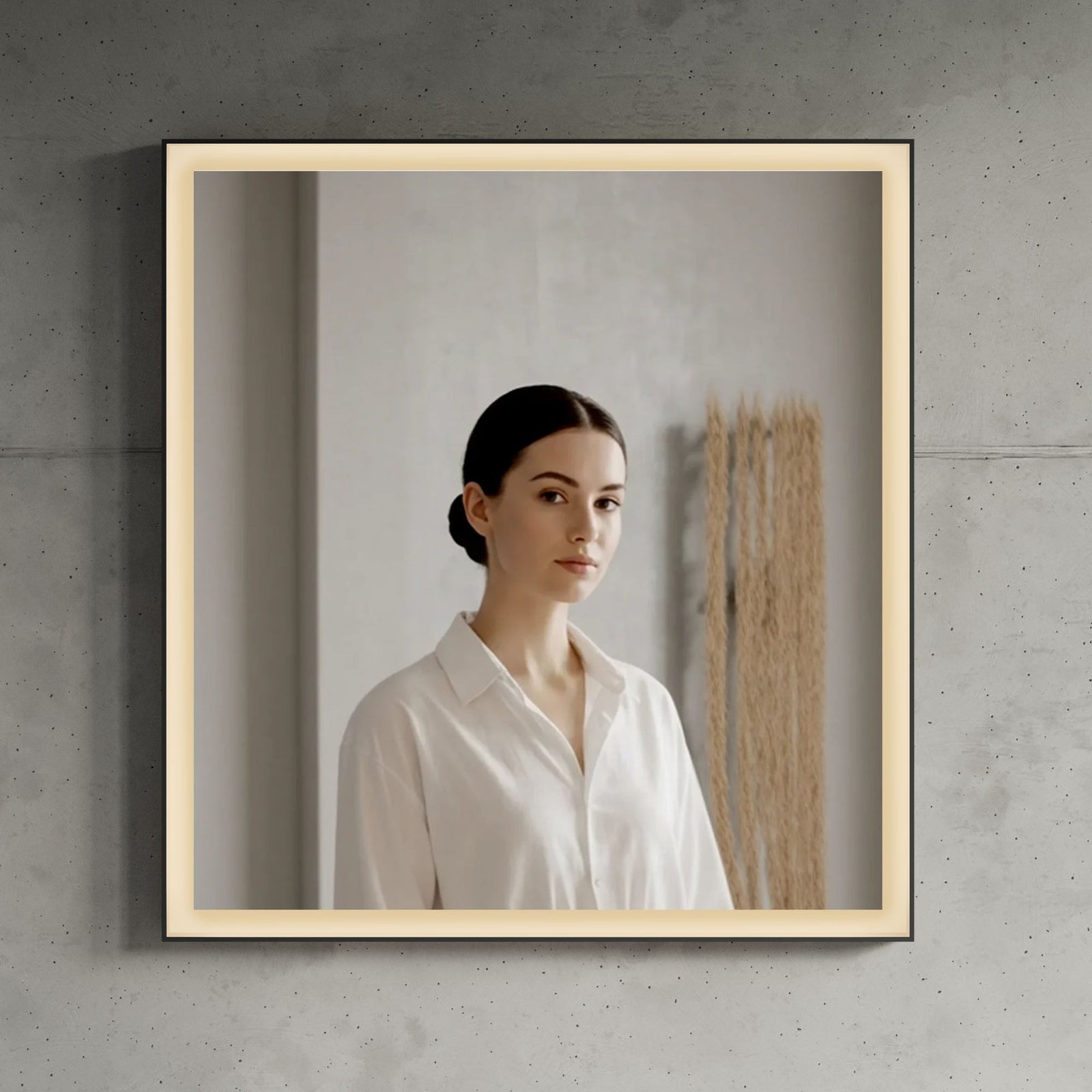 Dowell LED Wall Mirror with Black Aluminum Frame - Bathroom, Living Room, Bedroom, Lobby - 5005 Series