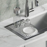 Dowell Over the Sink Roll-Up Dish Drying Rack, High-Quality, Foldable Tube Design, Space Saving Sink Organizer, Sturdy, Easy to Clean, Stylish Look
