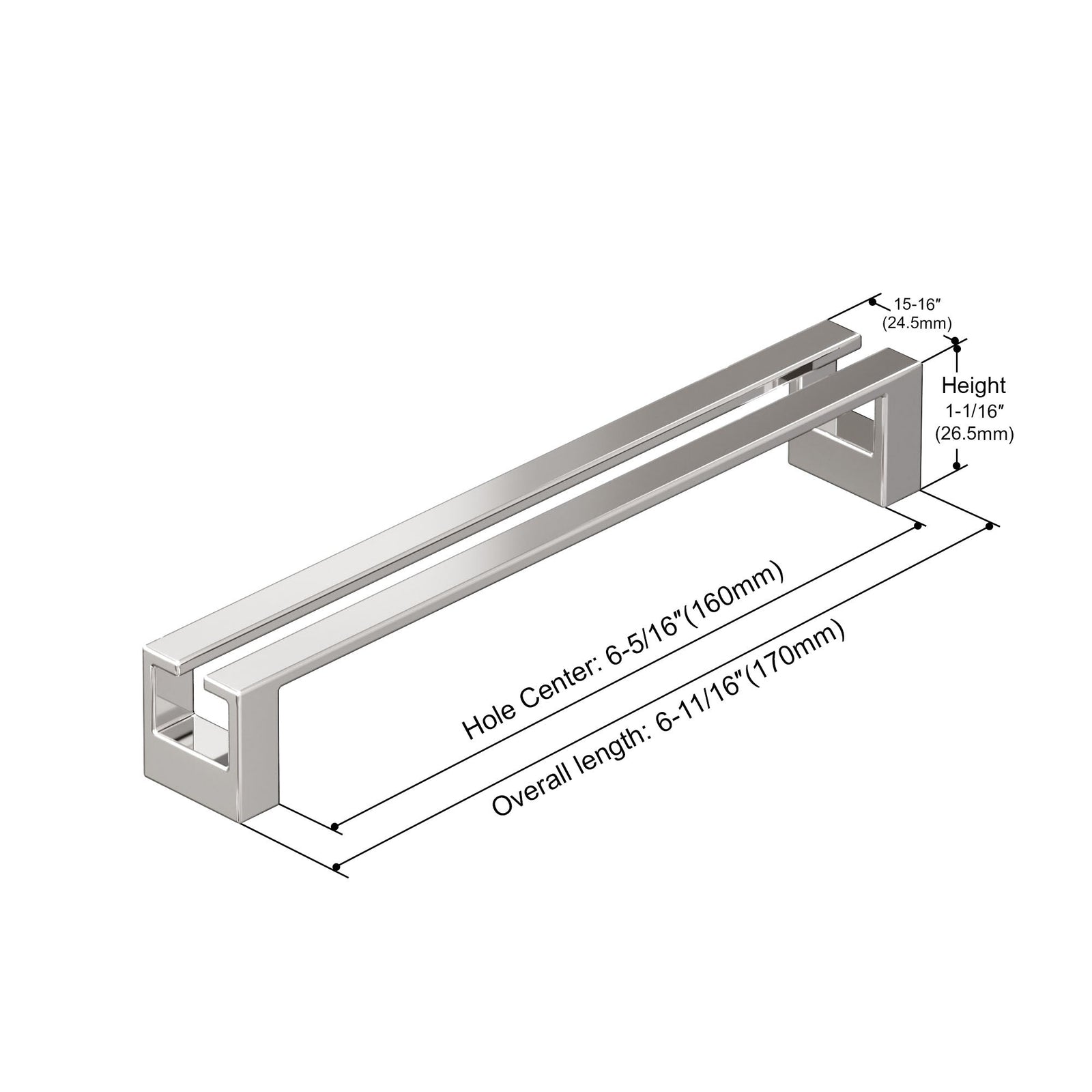 Dowell Cabinet Handle, Drawer/Door Bar Pulls/Handles- 3137 Series