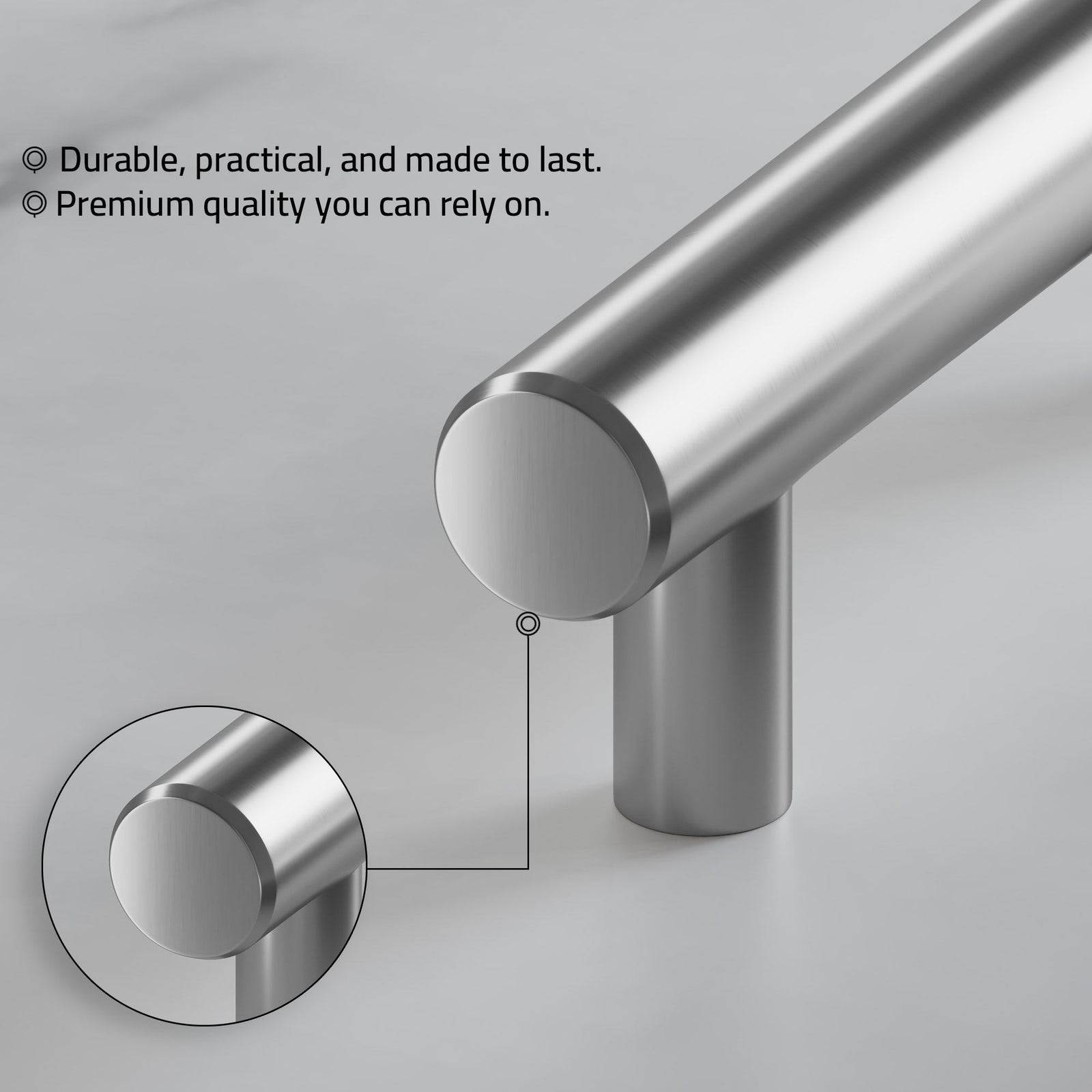 Dowell Cabinet Handle, Stainless Steel/Aluminum Construction Bar Plulls 3001 Series