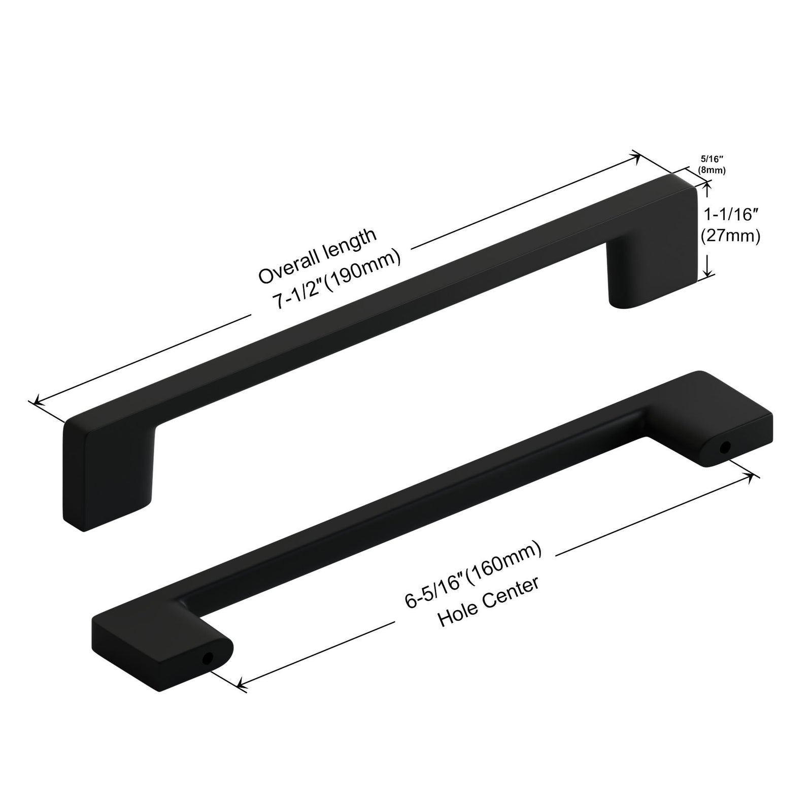 Dowell Cabinet Pulls - Zinc Alloy, Cabinet Drawer/Door Pulls/Handles - 3008 Series