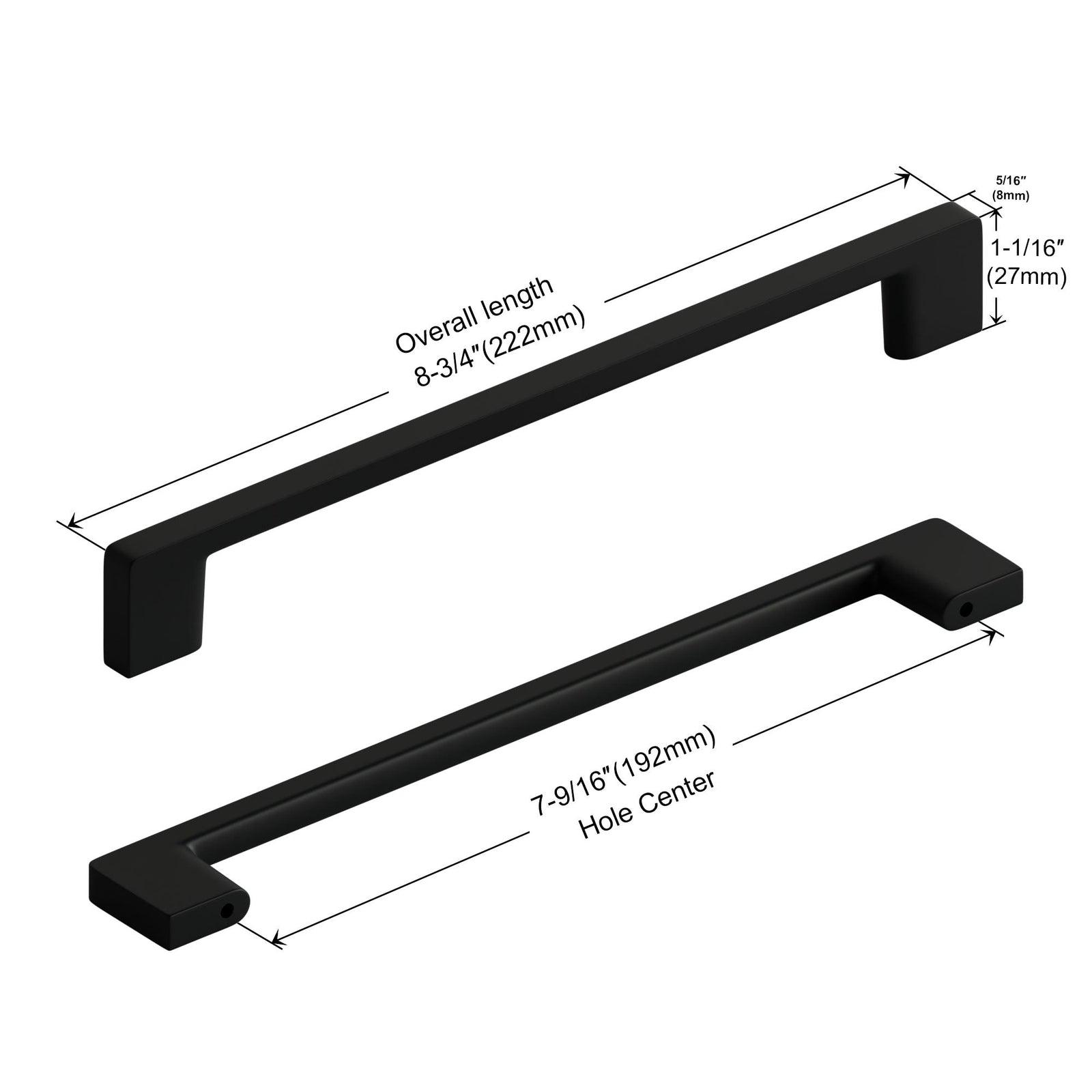 Dowell Cabinet Pulls - Zinc Alloy, Cabinet Drawer/Door Pulls/Handles - 3008 Series