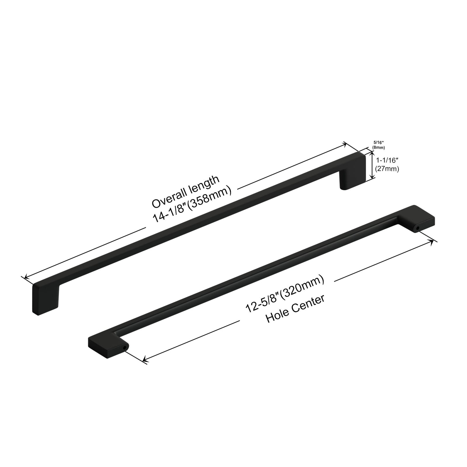 Dowell Cabinet Pulls - Zinc Alloy, Cabinet Drawer/Door Pulls/Handles - 3008 Series