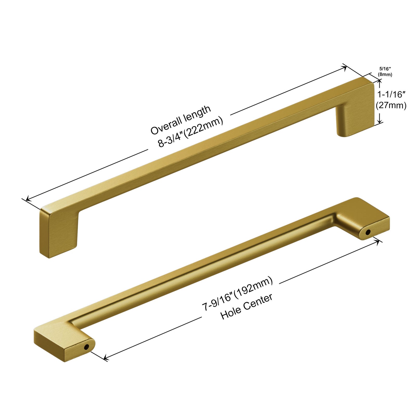 Dowell Cabinet Pulls - Zinc Alloy, Cabinet Drawer/Door Pulls/Handles - 3008 Series