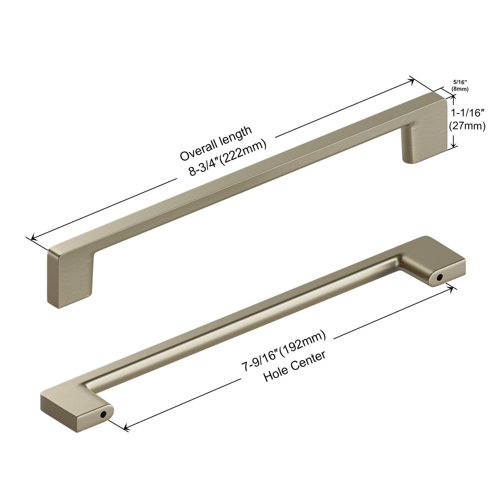Dowell Cabinet Pulls - Zinc Alloy, Cabinet Drawer/Door Pulls/Handles - 3008 Series