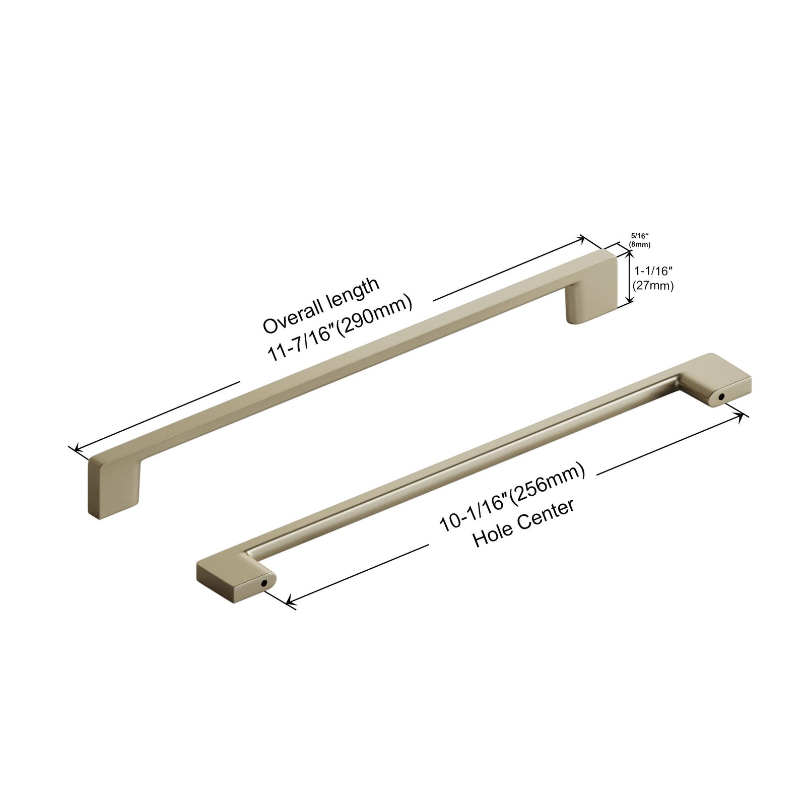 Dowell Cabinet Pulls - Zinc Alloy, Cabinet Drawer/Door Pulls/Handles - 3008 Series