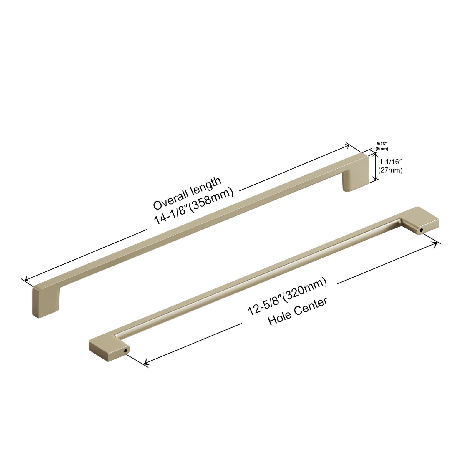 Dowell Cabinet Pulls - Zinc Alloy, Cabinet Drawer/Door Pulls/Handles - 3008 Series