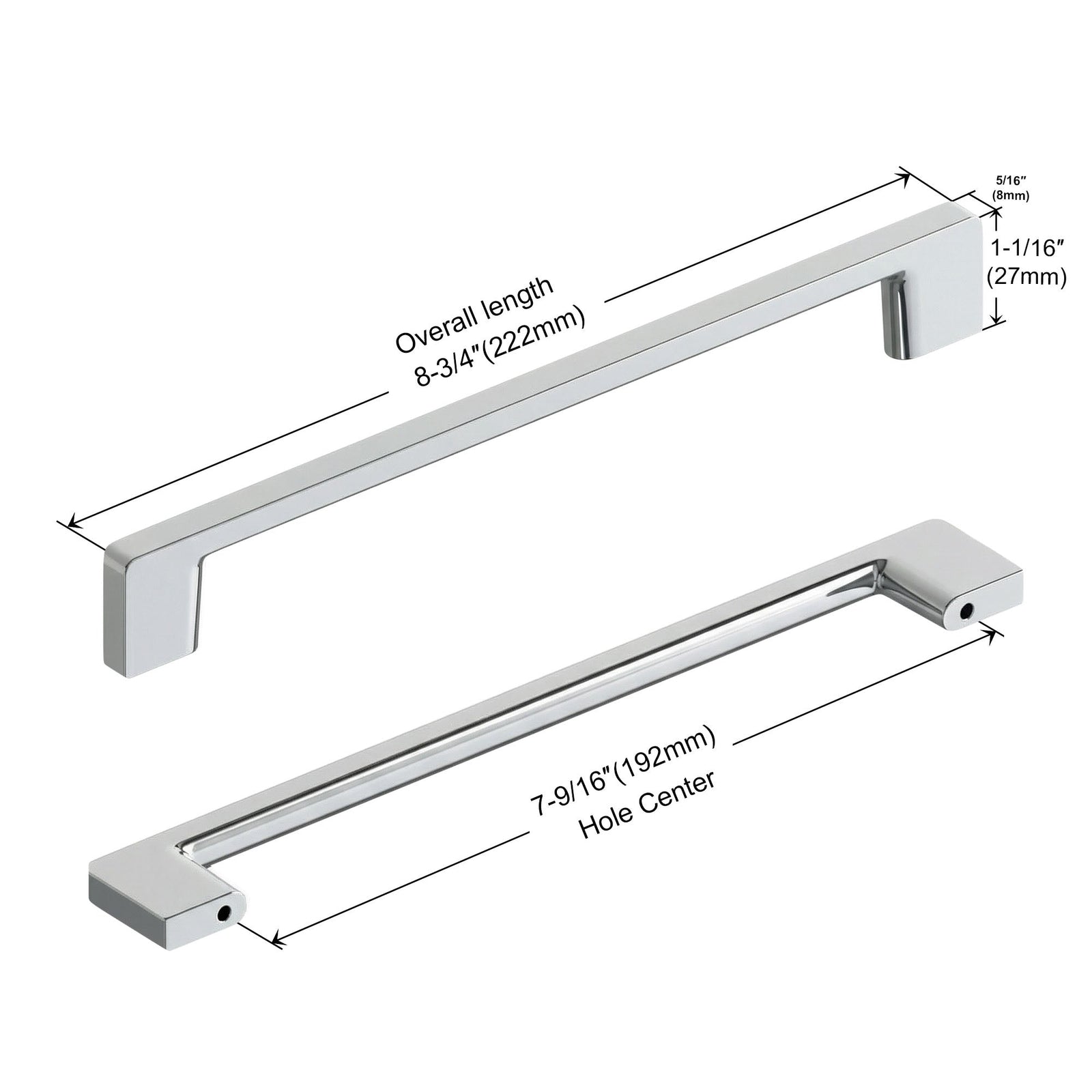 Dowell Cabinet Pulls - Zinc Alloy, Cabinet Drawer/Door Pulls/Handles - 3008 Series