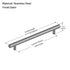 Dowell Cabinet Handle, Stainless Steel/Aluminum Construction Bar Plulls 3001 Series