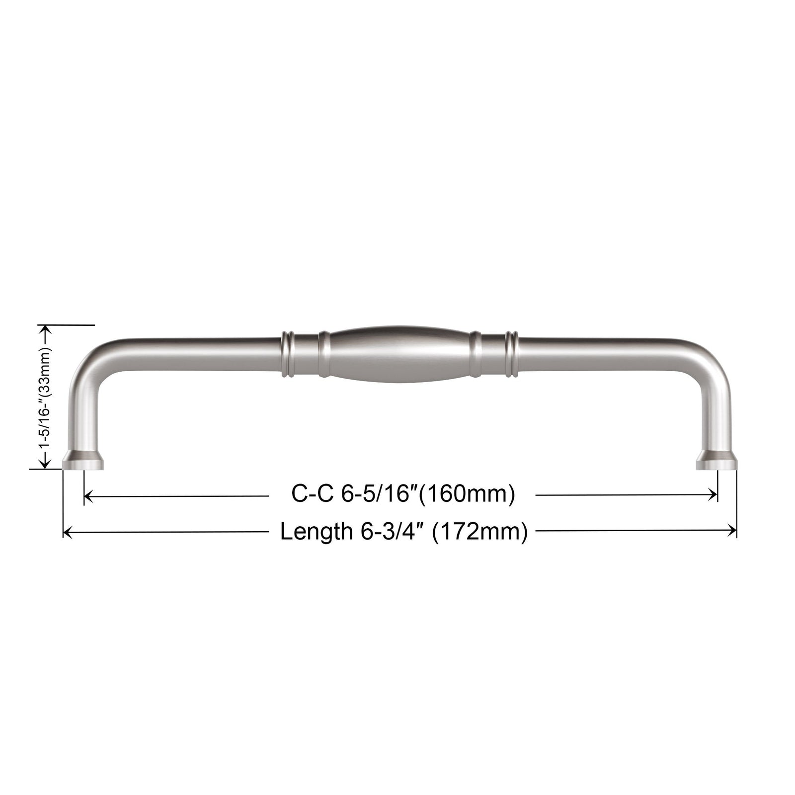 Dowell Cabinet Pulls Handle, Zinc Alloy 3132 Series-10Pack
