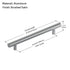 Dowell Cabinet Handle, Stainless Steel/Aluminum Construction Bar Plulls 3001 Series