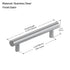 Dowell Cabinet Handle, Stainless Steel/Aluminum Construction Bar Plulls 3001 Series
