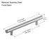 Dowell Cabinet Handle, Stainless Steel/Aluminum Construction Bar Plulls 3001 Series