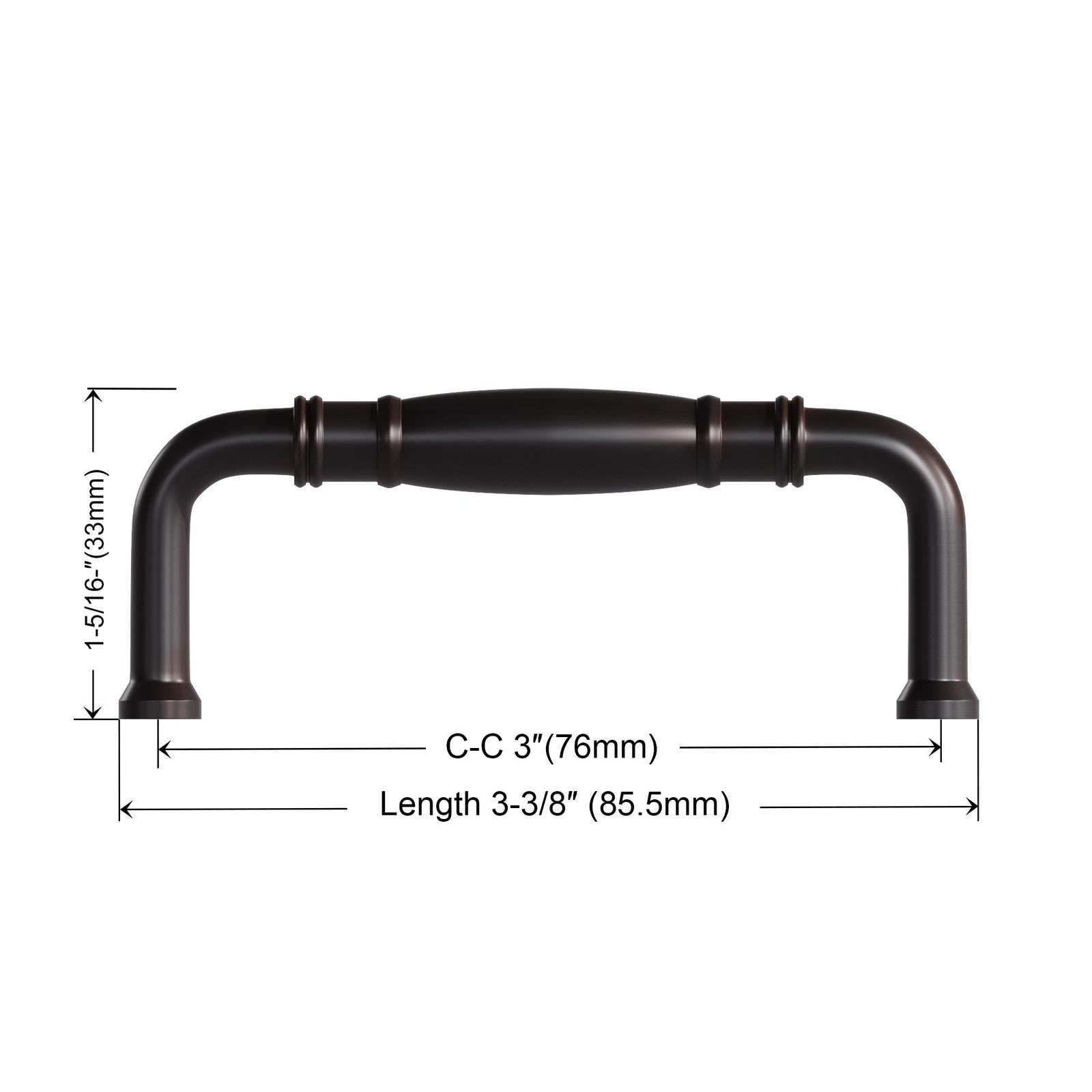 Dowell Cabinet Pulls Handle, Zinc Alloy 3132 Series-10Pack