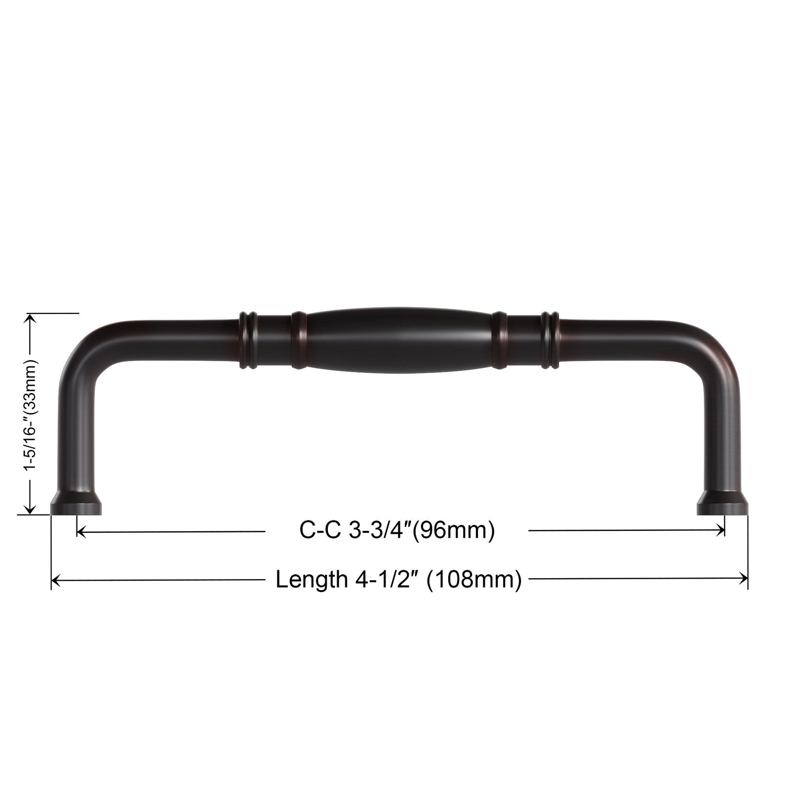 Dowell Cabinet Pulls Handle, Zinc Alloy 3132 Series-10Pack