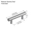 Dowell Cabinet Handle, Stainless Steel/Aluminum Construction Bar Plulls 3001 Series