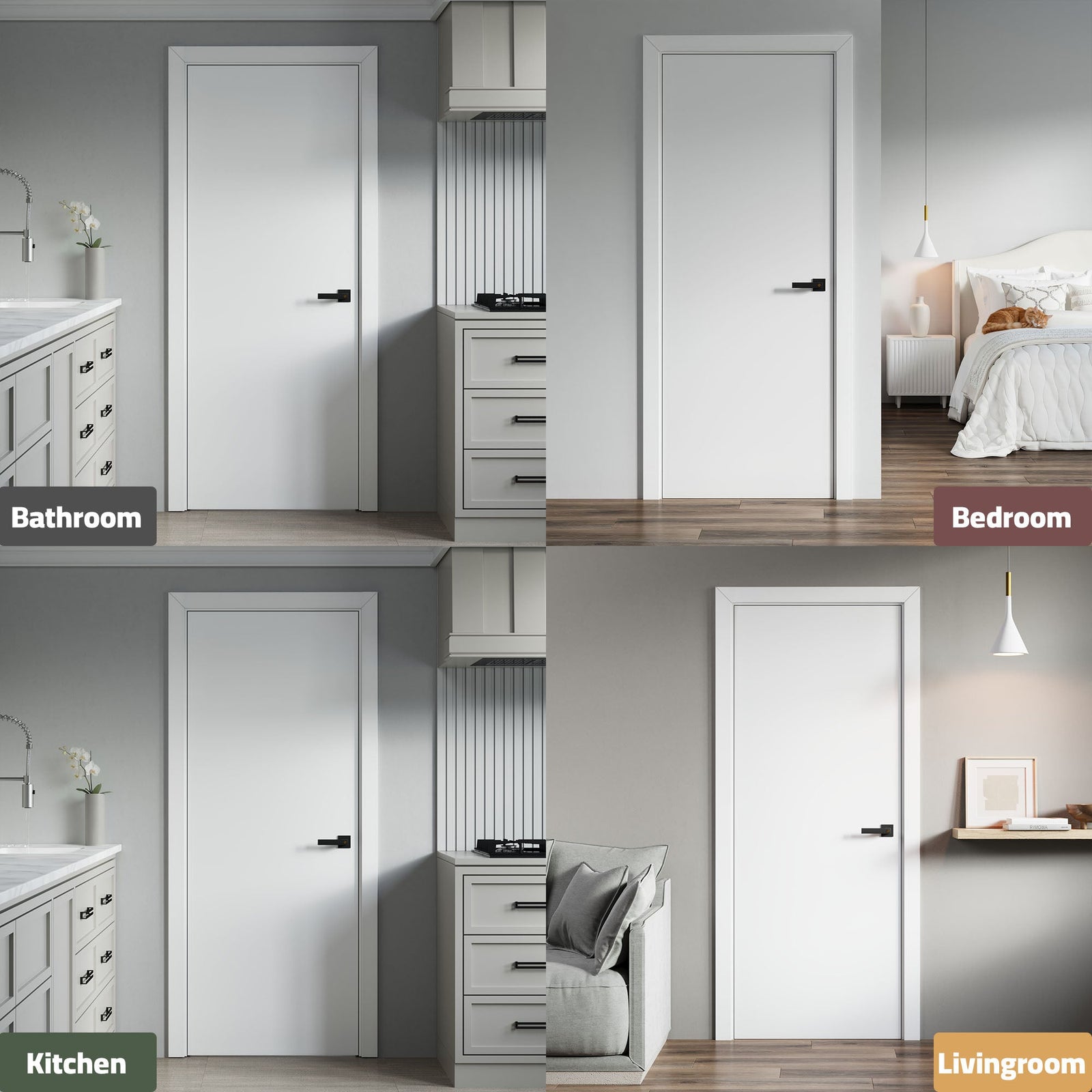 Dowell Flush Door Slab, Door Frame Kit