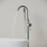 Dowell Freestanding Bathtub Faucet - 8003 001 Series, Floor Mounted Brass Bathroom Tub Faucets with Hand Shower