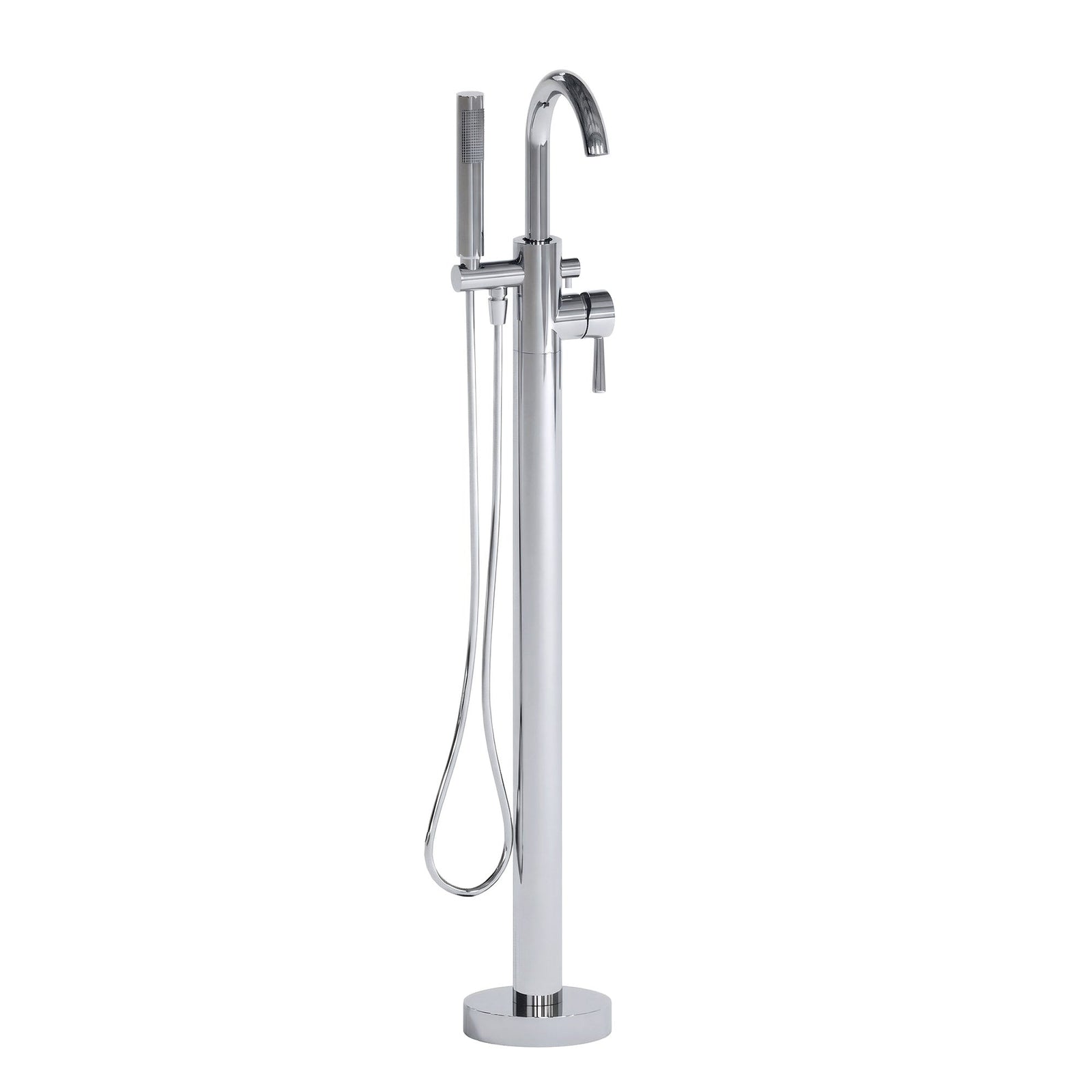 Dowell Freestanding Bathtub Faucet - 8003 001 Series, Floor Mounted Brass Bathroom Tub Faucets with Hand Shower