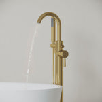 Dowell Freestanding Bathtub Faucet - 8003 001 Series, Floor Mounted Brass Bathroom Tub Faucets with Hand Shower