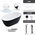 Dowell 59" Freestanding Acrylic Oval Bathtub - 60 Gallon Capacity - 080 5930 Series