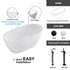 Dowell 59" Freestanding Acrylic Oval Bathtub - 60 Gallon Capacity - 080 5930 Series