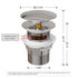Dowell Freestanding Bathtub Pop-Up Drain / Stopper with overflow
