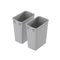 dowell grey plastic trash can 9gal 4000 35 04 45 degree view 2pack