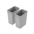 dowell grey plastic trash can 9gal 4000 35 04 45 degree view 2pack
