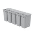 dowell grey plastic trash can 9gal 4000 35 04 with lid close 45 degree view 5pack