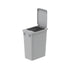 dowell grey plastic trash can 9gal 4000 35 04 lid open 45 degree view