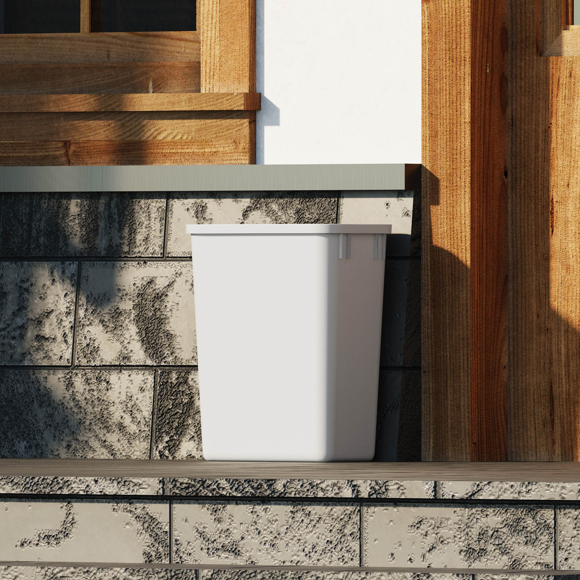 dowell grey plastic trash can 9gal 4000 35 04 life view exterior