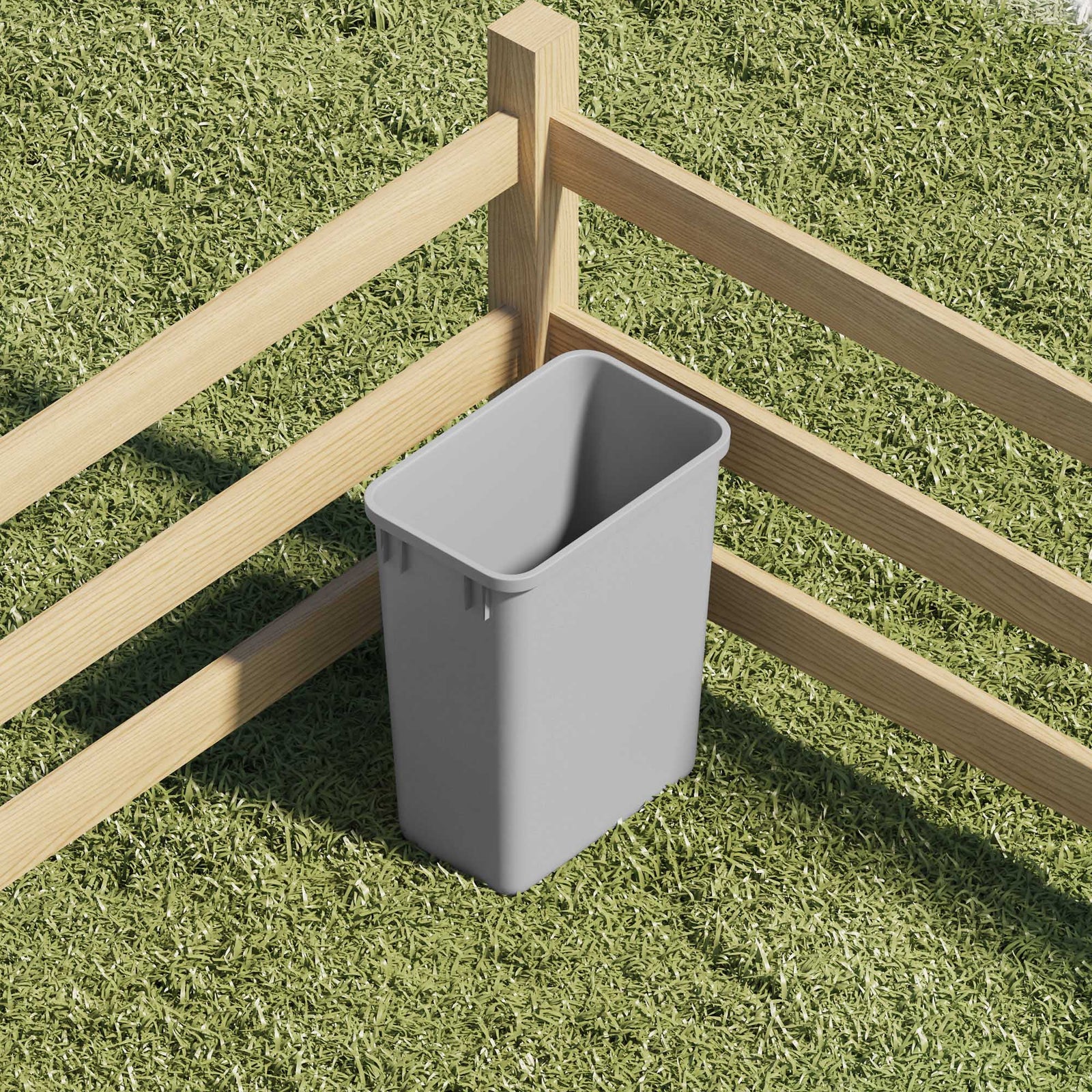 dowell grey plastic trash can 9gal 4000 35 04 outdoor life view