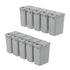 dowell grey plastic trash can 9gal 4000 35 04 with lid close 45 degree view 10pack