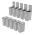 dowell grey plastic trash can 9gal 4000 35 04 with lid open 45 degree view 10pack
