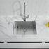 Dowell 23" L x 18" W Handcrafted Undermount Kitchen Sink 16 Gauge Stainless Steel 9" Depth Single Bowl With Grid Strainer