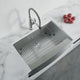 Dowell 30" L x 20" W Handcrafted Apron-Front Farmhouse Undermount Kitchen Sink 18 Gauge Stainless Steel 10" Depth Single Bowl With Grid Strainer