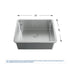 Dowell 23" L x 18" W Handcrafted Undermount Kitchen Sink 16 Gauge Stainless Steel 9" Depth Single Bowl With Grid Strainer