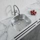 Dowell 23-5/8" Kitchen Undermount Sink - 9" Deep Bowl, D-Shaped, Stainless Steel 18/16 Gauge - 6001 Series