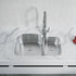 Dowell 31-1/2" Kitchen Undermount Double Bowl Sink - One 17-3/4 " Bowl, 9" Deep, One 10-3/8" Bowl, 7" Deep, Stainless Steel 18/16 Gauge - 6001 Series