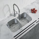 Dowell 32" Kitchen Undermount Double Bowl Sink - Two 14" Bowls, 9" Deep, Stainless Steel 18 Gauge - 6001 Series