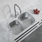 Dowell 32" Kitchen Undermount Double Bowl Sink - One 13-1/2" Bowl, 7" Deep, One 15-3/8" Bowl, 9" Deep, Stainless Steel 18/16 Gauge - 6001 Series