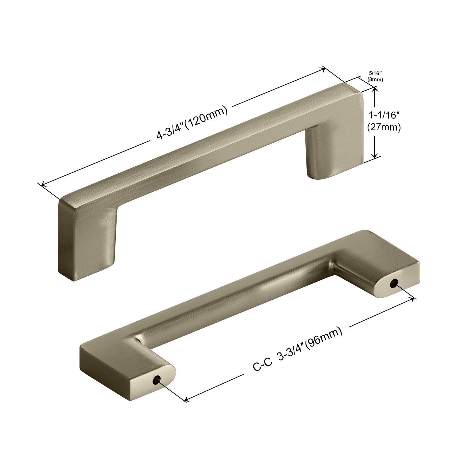 Dowell Cabinet Pulls - Zinc Alloy, Cabinet Drawer/Door Pulls/Handles - 3008 Series