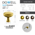 Dowell 1-1/4" Cabinet Pulls - Zinc Alloy, Round - 3185 030 Series