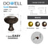 Dowell 1-1/4" Cabinet Pulls - Zinc Alloy, Round - 3185 030 Series