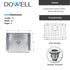 Dowell 23" L x 18" W Handcrafted Undermount Kitchen Sink 18 Gauge Stainless Steel 9" Depth Single Bowl With Grid Strainer