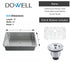 Dowell 30" L x 18" W Handcrafted Undermount Kitchen Sink 16 Gauge Stainless Steel 9" Depth Single Bowl With Grid Strainer